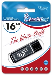 USB Flash Smart Buy 16Gb Glossy series black